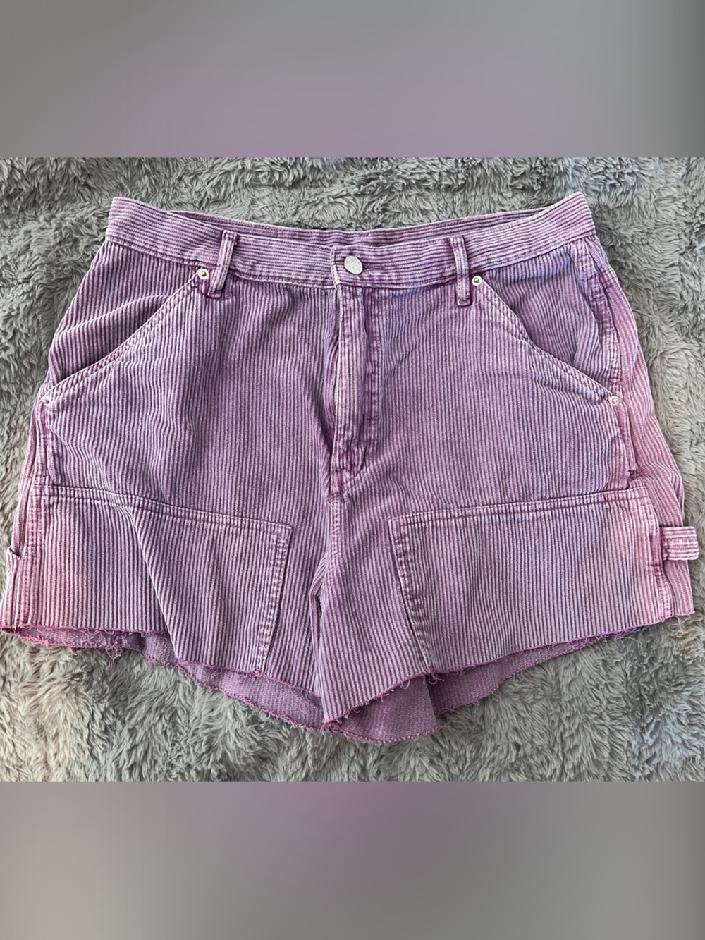 BDG Purple Corduroy Utility Jean Shorts